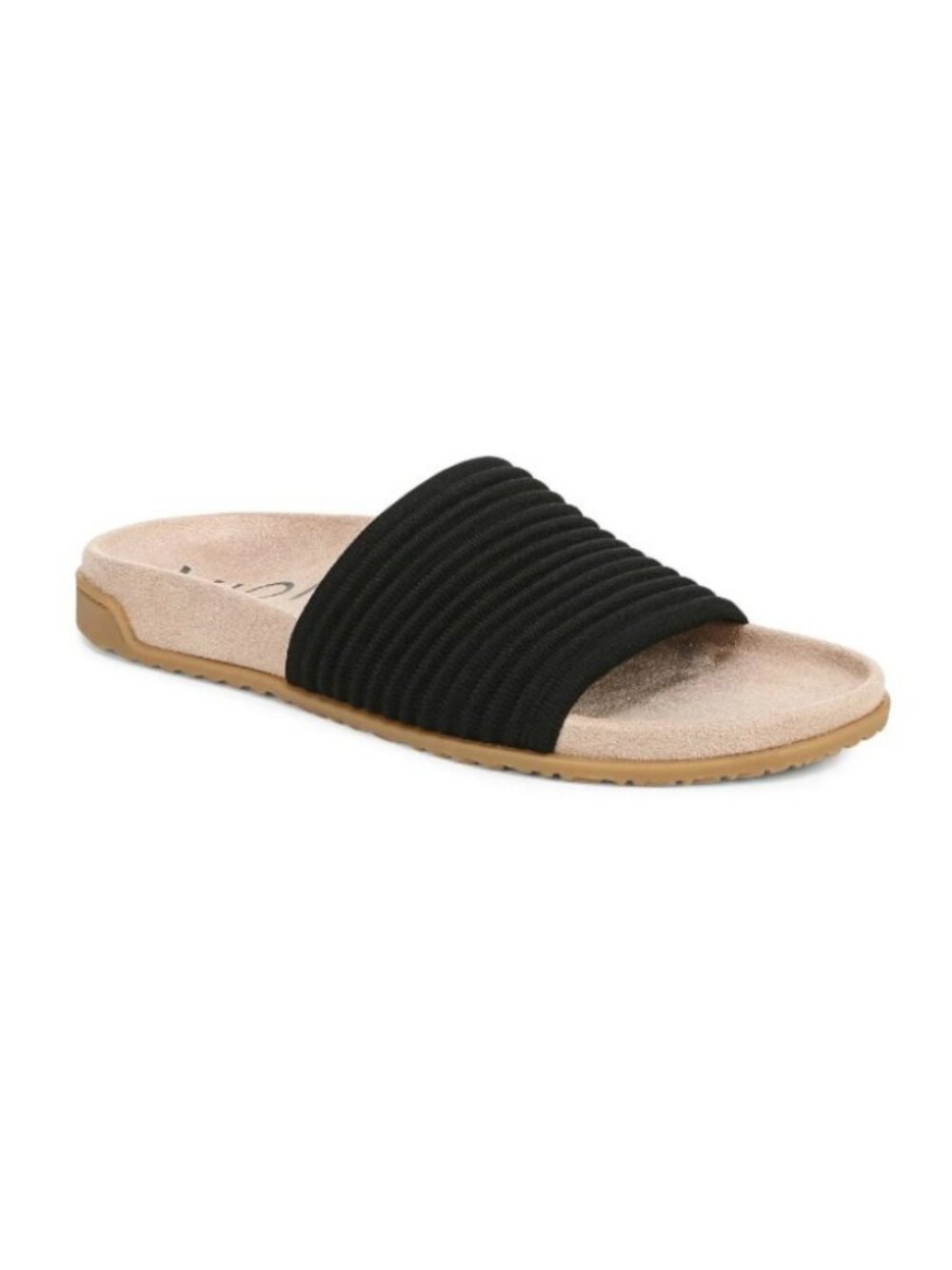 Vionic Women's Evie Knit Orthotic Slide Sandals - Black